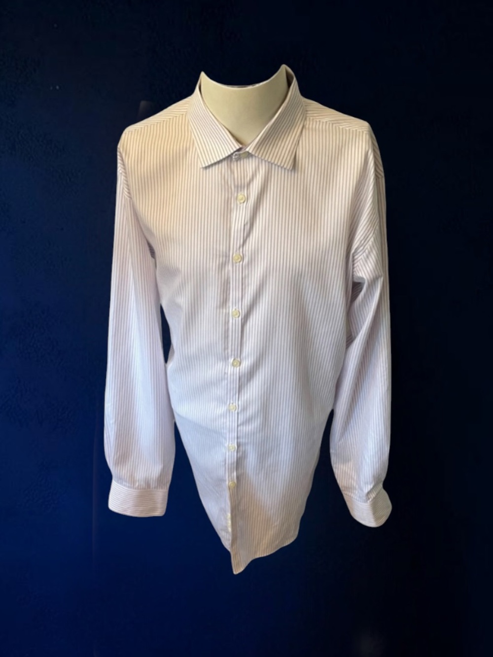 JHANE BARNES Slim Fit Non Iron Shirt Size 17.5 36/37 Tall